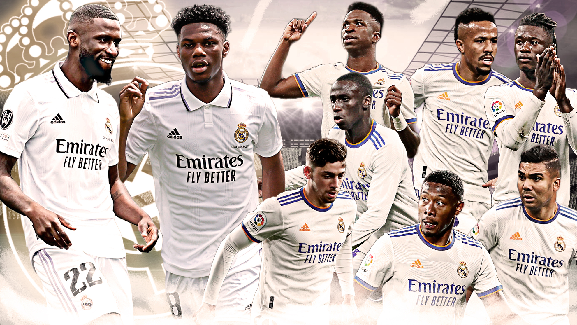 Jugadores del Real Madrid en partido de LaLiga